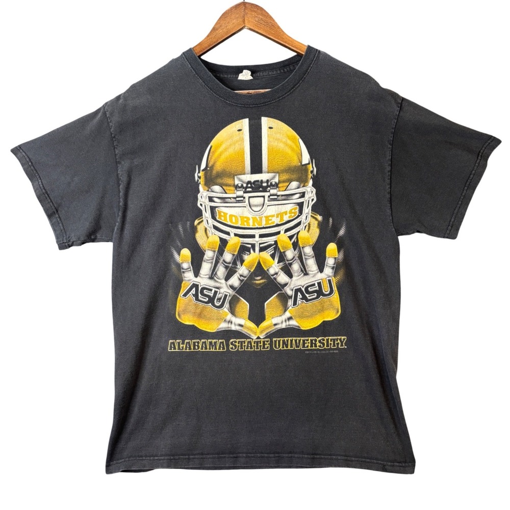 Alabama State University Hornets ASU T-Shirt Mens Large Black Graphic Tee 2010